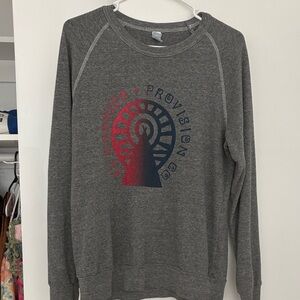Women’s  Gray Crewneck Sweatshirt with Gradient Graphic